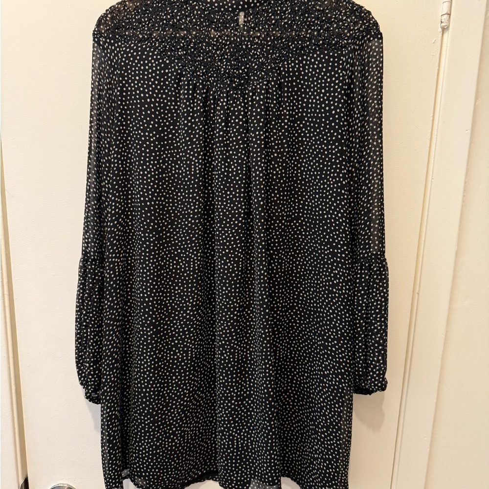 Chic Black and White Polka Dot Blouse